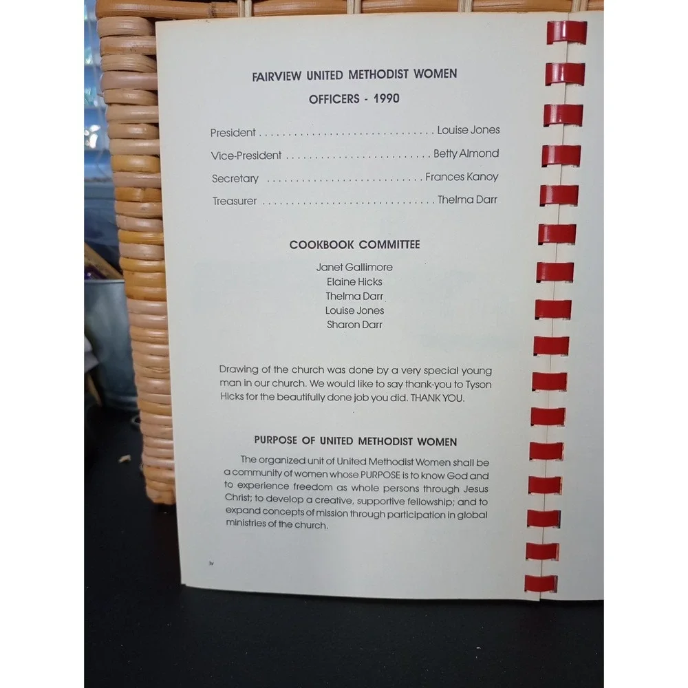 Fairview‎ United Methodist Church Cookbook Thomasville, NC 1990 Vintage Local